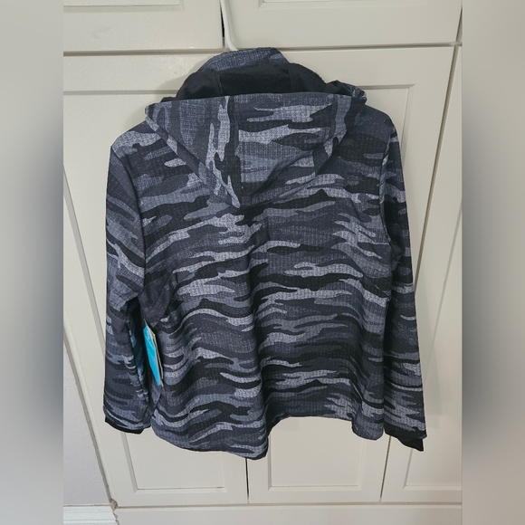 NWT Free Country Women's Large Shale Black / Gray Camo Super Softshell Jacket - Picture 5 of 9